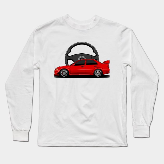 Red EVO Long Sleeve T-Shirt by turboosted